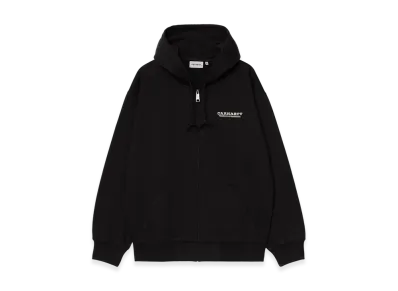 Carhartt WIP Hooded Runaway Sweat Jacket "Black Wax(Stone Washed)"
