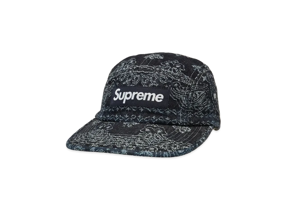シュプリーム バンダナ ジャカード デニム キャンプ キャップ "インディゴ" (25SS)