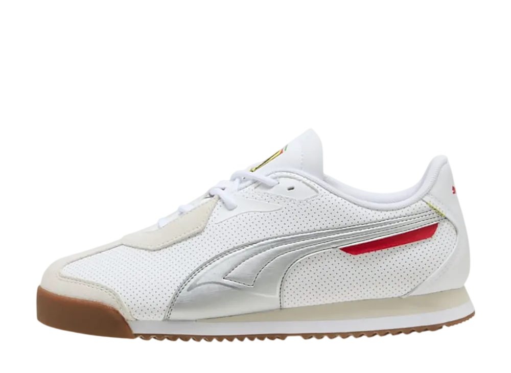 Scuderia Ferrari × Puma Roma Suede "PUMA White/Puma Aged Silver"