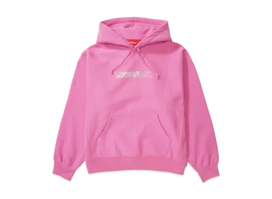 Supreme x Swarovski Motion Logo Hooded Sweatshirt "Pink"