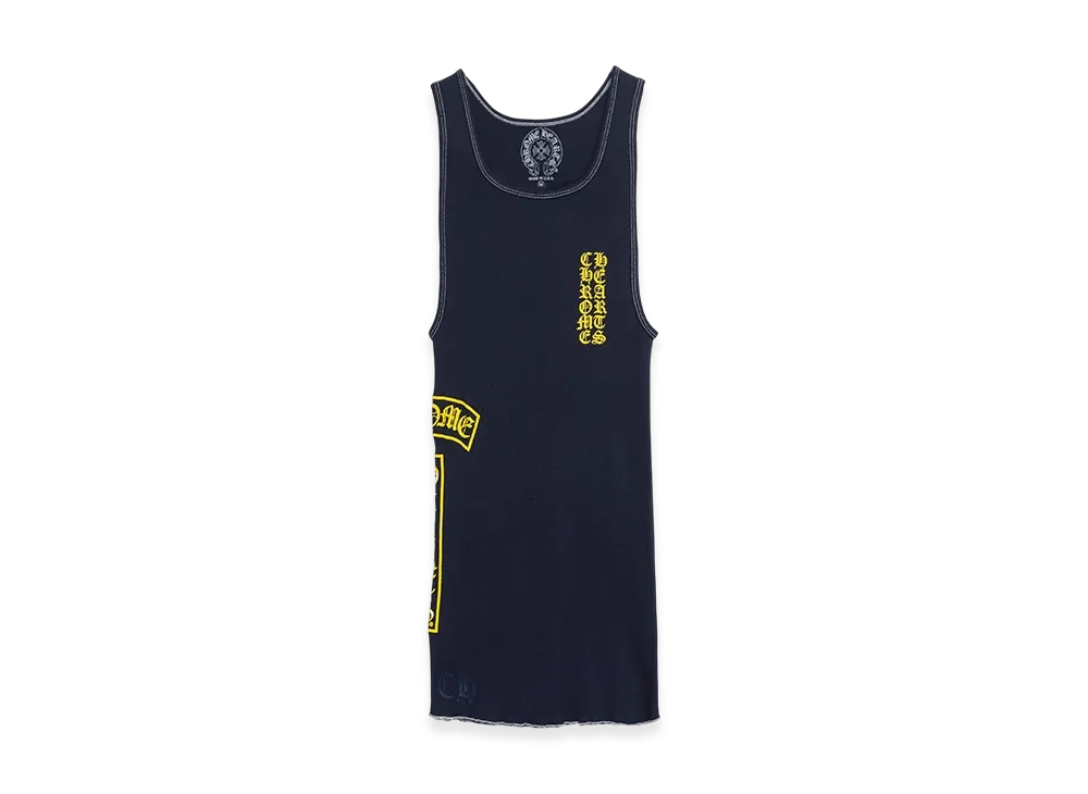 Chrome Hearts T Bar Bib Tank "Navy/Yellow"