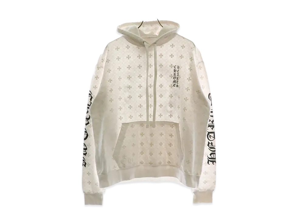 クロムハーツ CHプラス 総柄 ホースシュー フーディー "ホワイト"