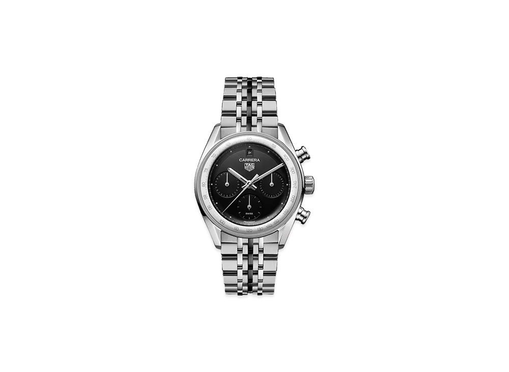 タグホイヤー x フラグメント リミテッド エディション カレラ クロノグラフ "ブラック/ステンレススティール" CBS221B.BA0045