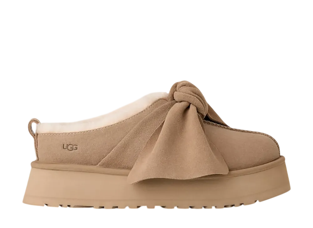 UGG Women's Platform Slip-On Bow "Sand"