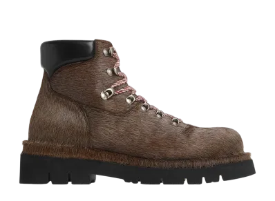 Bottega Veneta Lug Hiking Ankle Boot "Sea Truffle/Black"