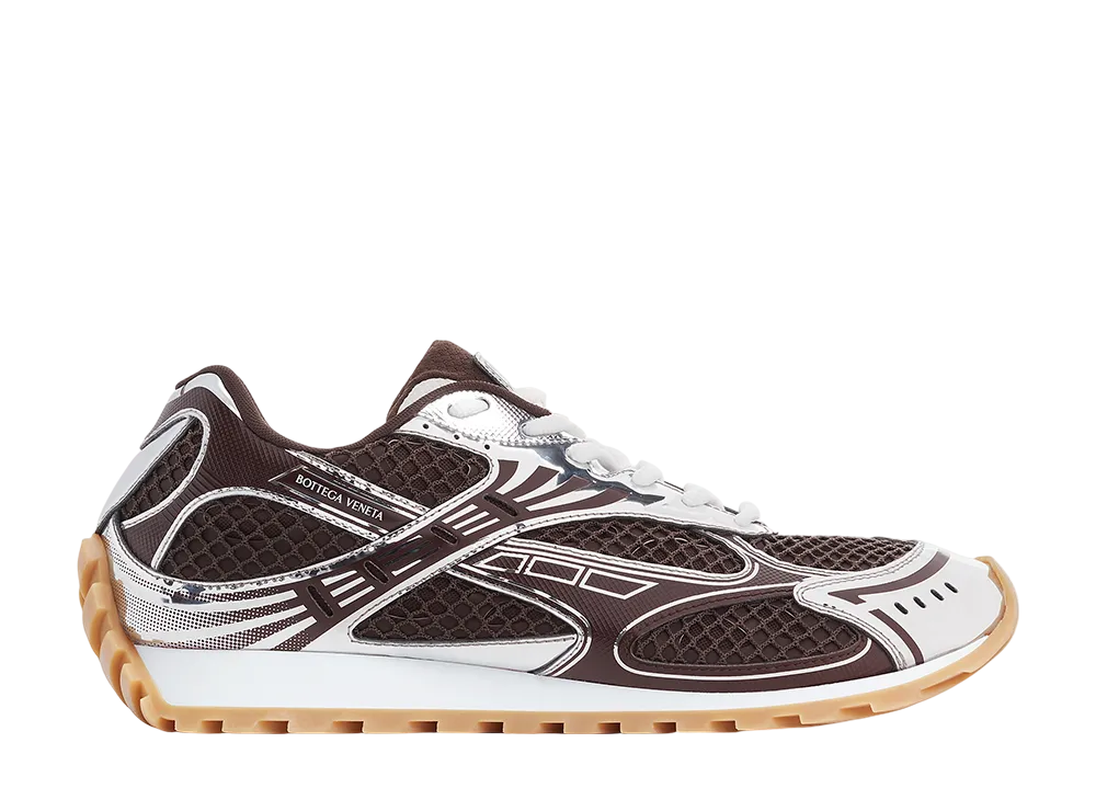 Bottega Veneta Orbit Sneaker "Fondente/Silver"