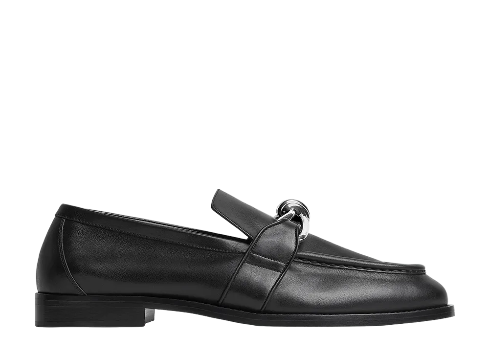 ボッテガヴェネタ アステア ローファー "ブラック/シルバー"