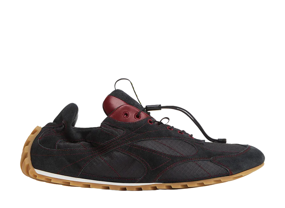 Bottega Veneta Women's Orbit Flash Sneaker "Black/Dark Apple Candy"