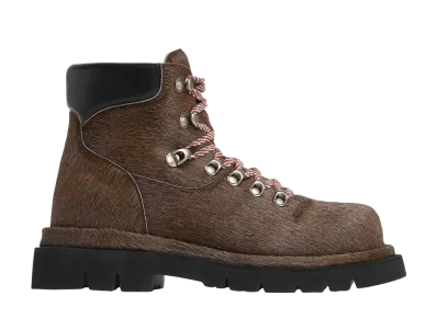 Bottega Veneta Women's Lug Hiking Ankle Boot "Sea Truffle/Black"