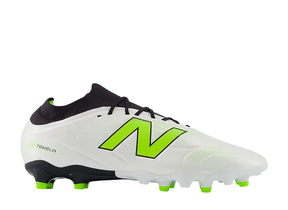 New Balance Tekela Team Low Laced FG V5 "White/Black/Pixel Green"