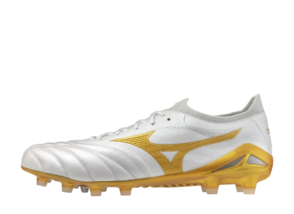 Mizuno Morelia Neo 4 β Japan "Super White Pearl/Gold"