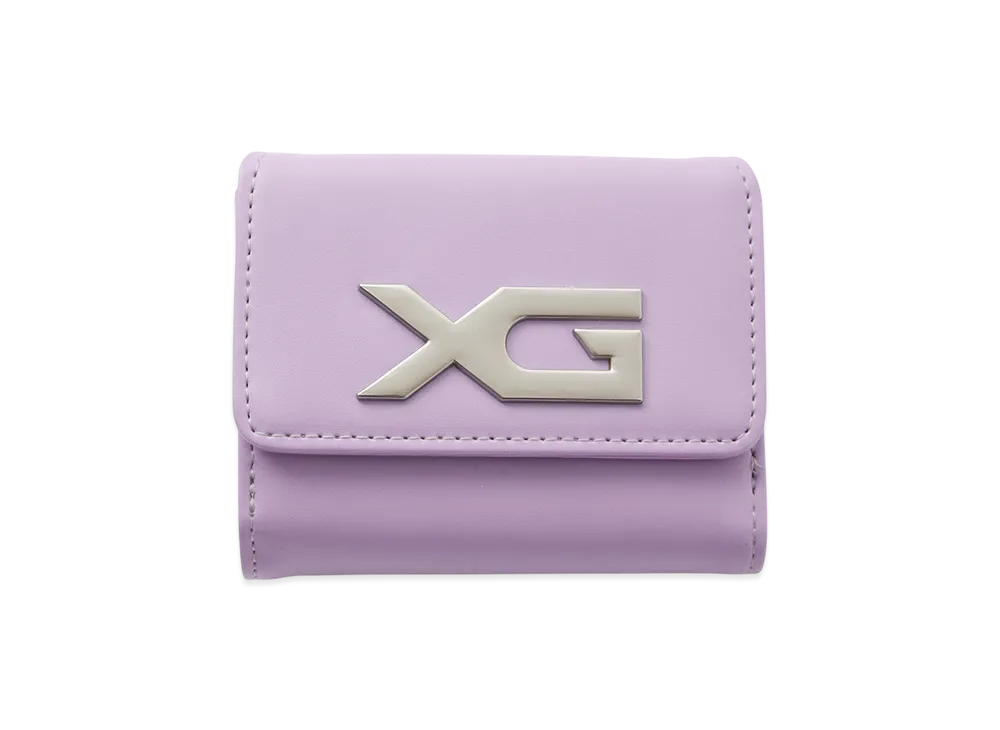 X-Girl XG Emblem Buckle Faux Leather Mini Wallet "Light Purple"