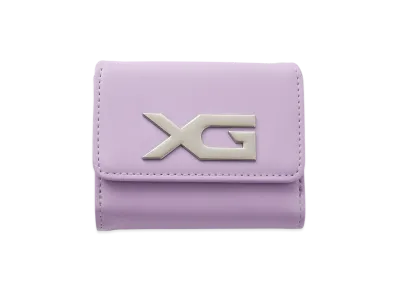 X-Girl XG Emblem Buckle Faux Leather Mini Wallet "Light Purple"