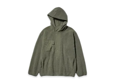 GU x ENGINEERED GARMENTS Boa Fleece Snap Parka "Olive"