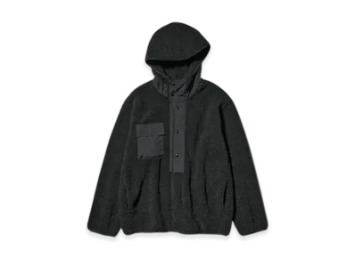 GU x ENGINEERED GARMENTS Boa Fleece Snap Parka "Black"