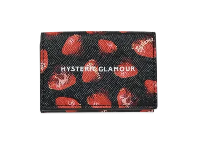 HYSTERIC GLAMOUR Trifold Wallet "Black/Red"