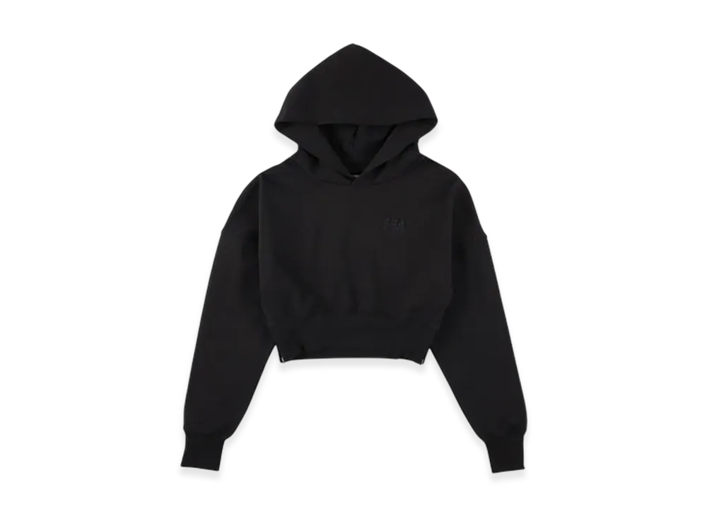 WIND AND SEA Cozy Cropped Hooded Sweatshirt (Ladies) "Black"