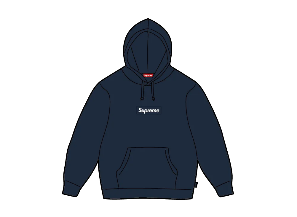 Supreme Box Logo Hooded Sweatshirt (25FW) "Navy"