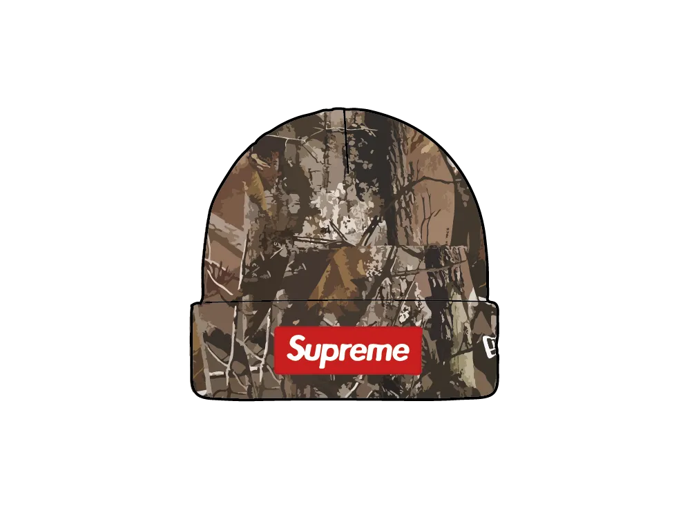 Supreme x New Era Box Logo Beanie (25FW) "Realtree AP Camo"