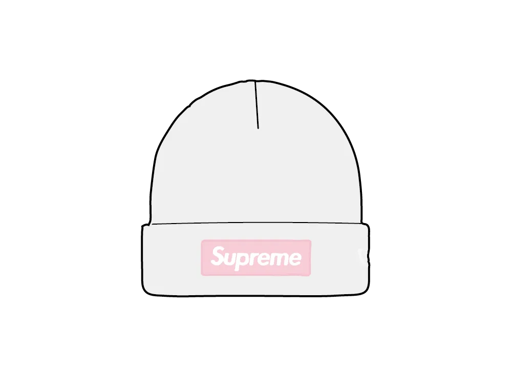 Supreme x New Era Box Logo Beanie (25FW) "White"