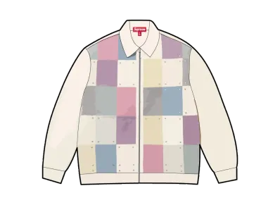 Supreme Studded Suede Zip Up Cardigan "Multicolor"