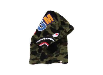 A BATHING APE 1ST Camo Shark Boa Snood "Green"