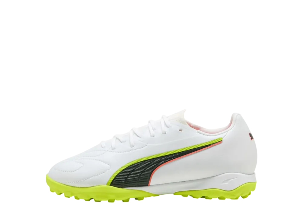 プーマ GS キング 20 マッチ TT+ミッド "プーマホワイト/グローイングレッド/イエローアラート" (キッズ)