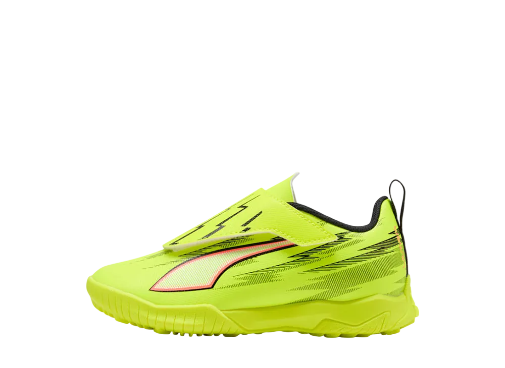 プーマ PS ウルトラ プレイ V TT "イエローアラート/プーマブラック/グローイングレッド/ライムスクイーズ" (キッズ)