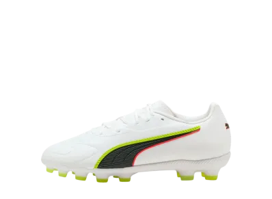 Puma GS King 20 Match HG/AG+ Mid "PUMA White/Glowing Red/Yellow Alert"