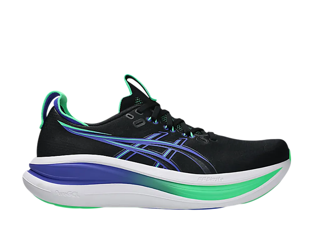 アシックス ゲルニンバス28 "ブラック/コバルトバースト"