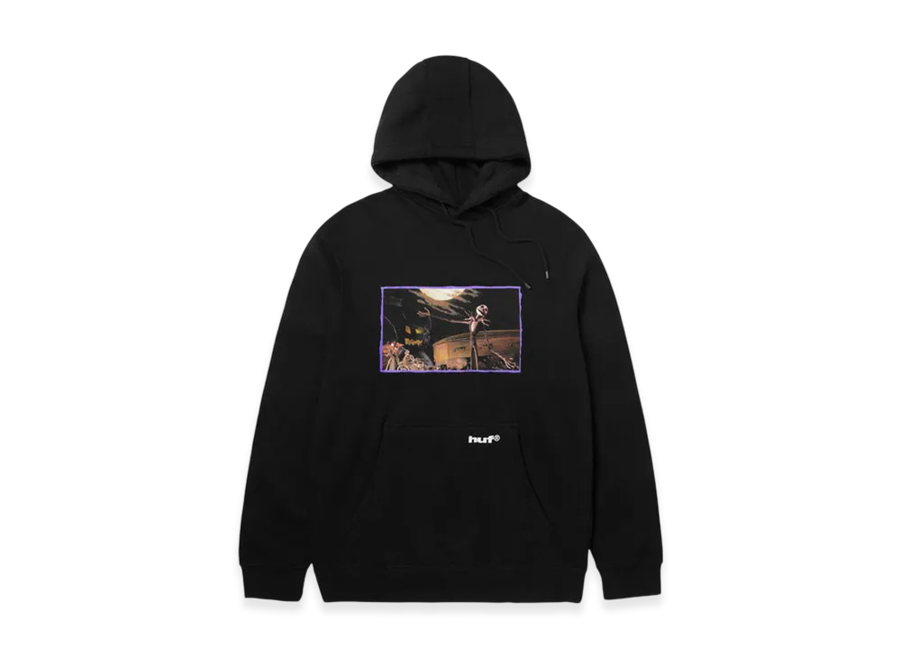 HUF x THE NIGHTMARE BEFORE CHRISTMAS Jack Town Meeting Hoodie "Black"