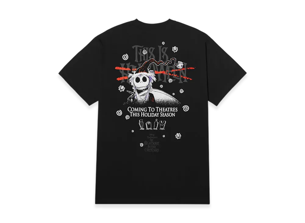 HUF x THE NIGHTMARE BEFORE CHRISTMAS Xmas Tee "Black"