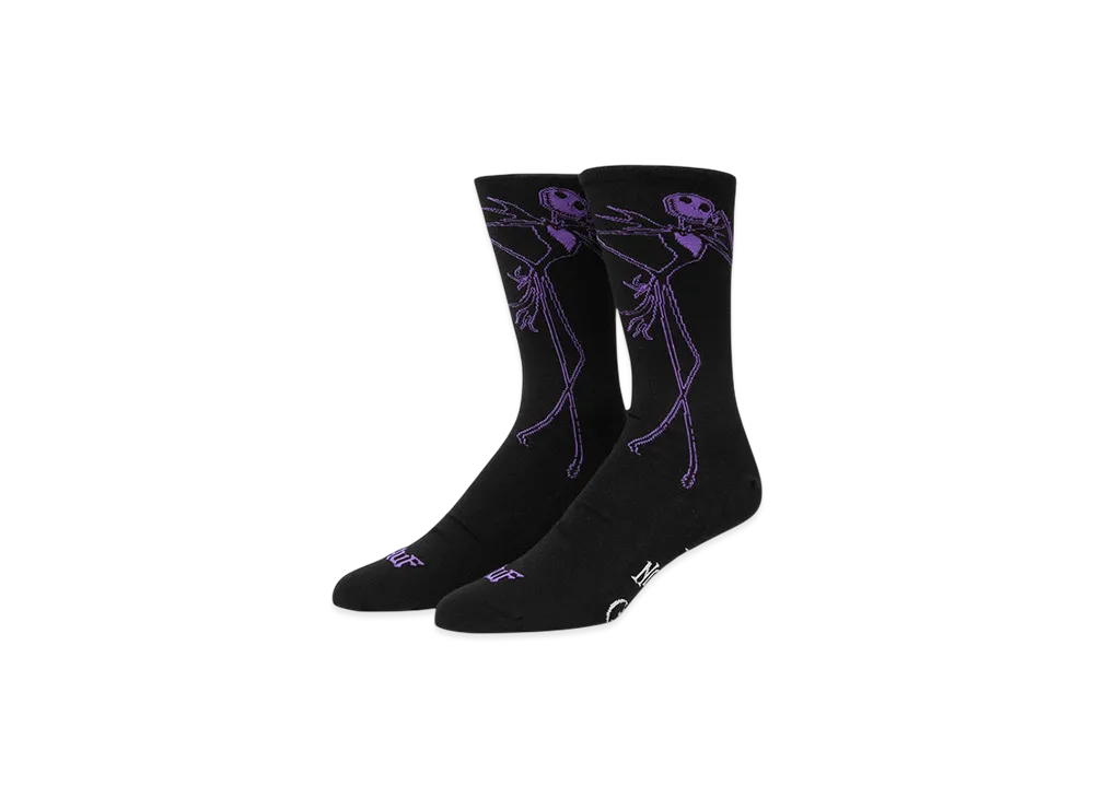 HUF x THE NIGHTMARE BEFORE CHRISTMAS Jack Skellington Crew Socks "Black"