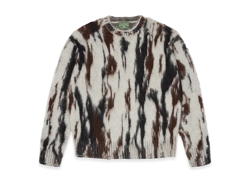 DENIM TEARS Camo Mohair Crewneck "White"