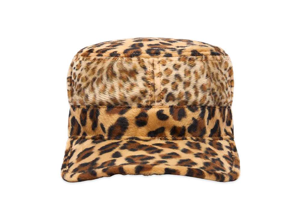 DENIM TEARS Faux Fur Leopard Print Cap "Multi"