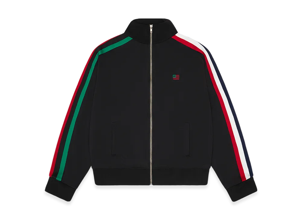 DENIM TEARS Two Flags Track Jacket "Black"