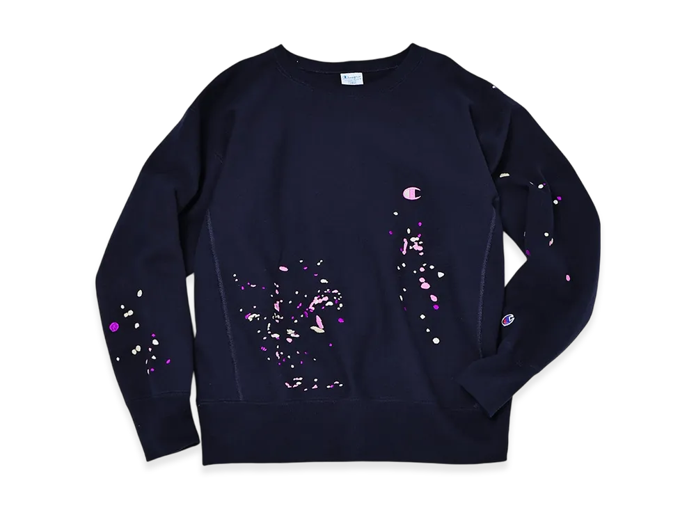 Champion x JOURNAL STANDARD relume Reverse Weave Embroidered Splash Sweat "Navy"