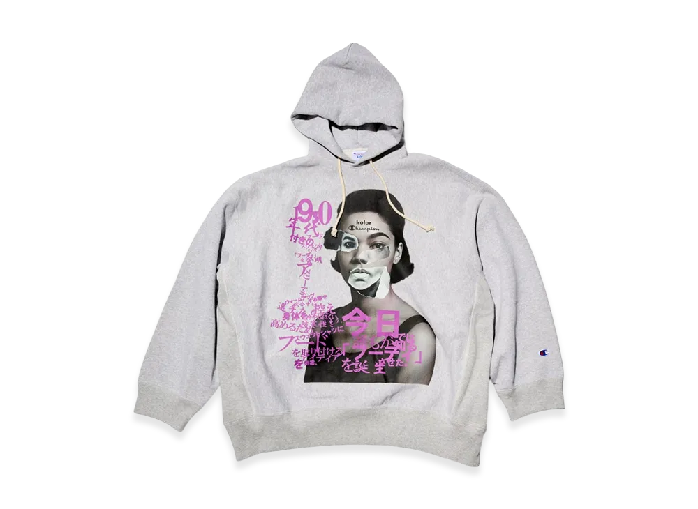 Champion x kolor Reverse Weave Hooded Sweatshirt "Gray"