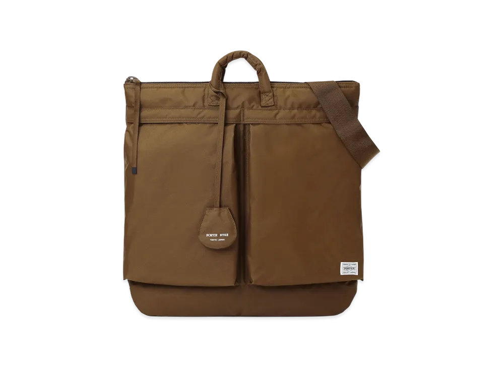 PORTER ✖️ HYKE ヘルメットバッグ ポーター × ハイクのヘルメットバッグ、撥水ナイロンにオニオン柄