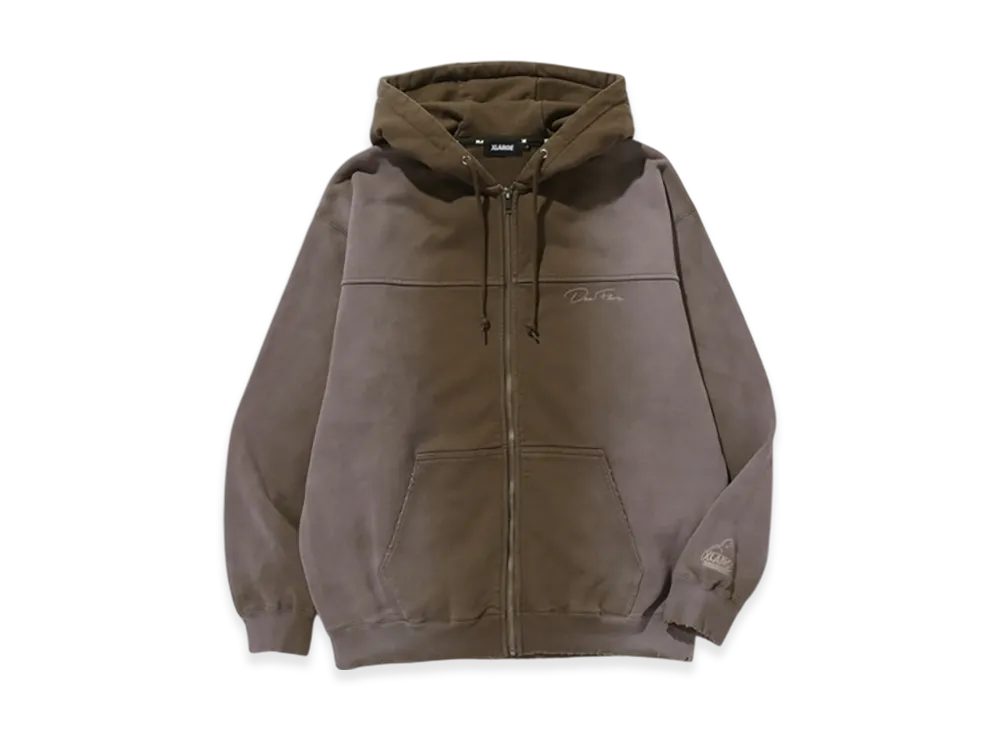 XLARGE x DexFilmz Zip Up Hooded Sweatshirt "Brown"
