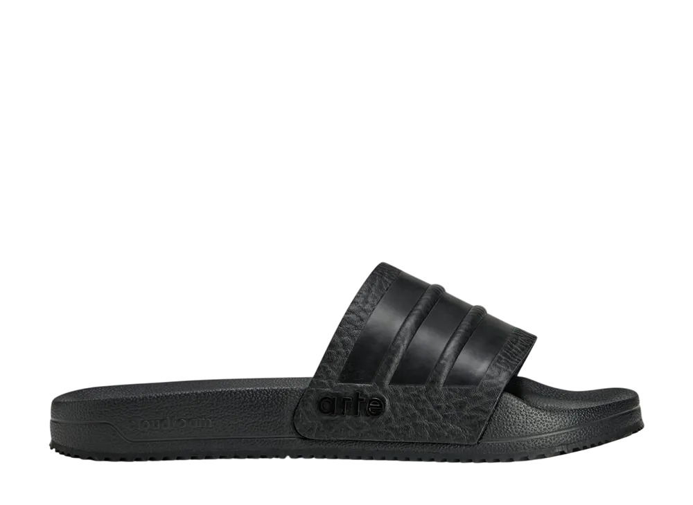 Arte Antwerp × adidas Adilette "Core Black"