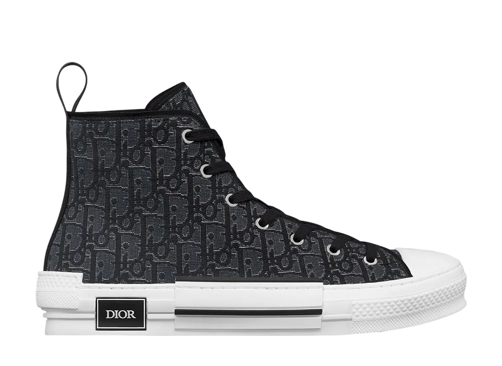 Dior B23 League High-Top Sneaker Dior Oblique jacquard "Metallic Blac"