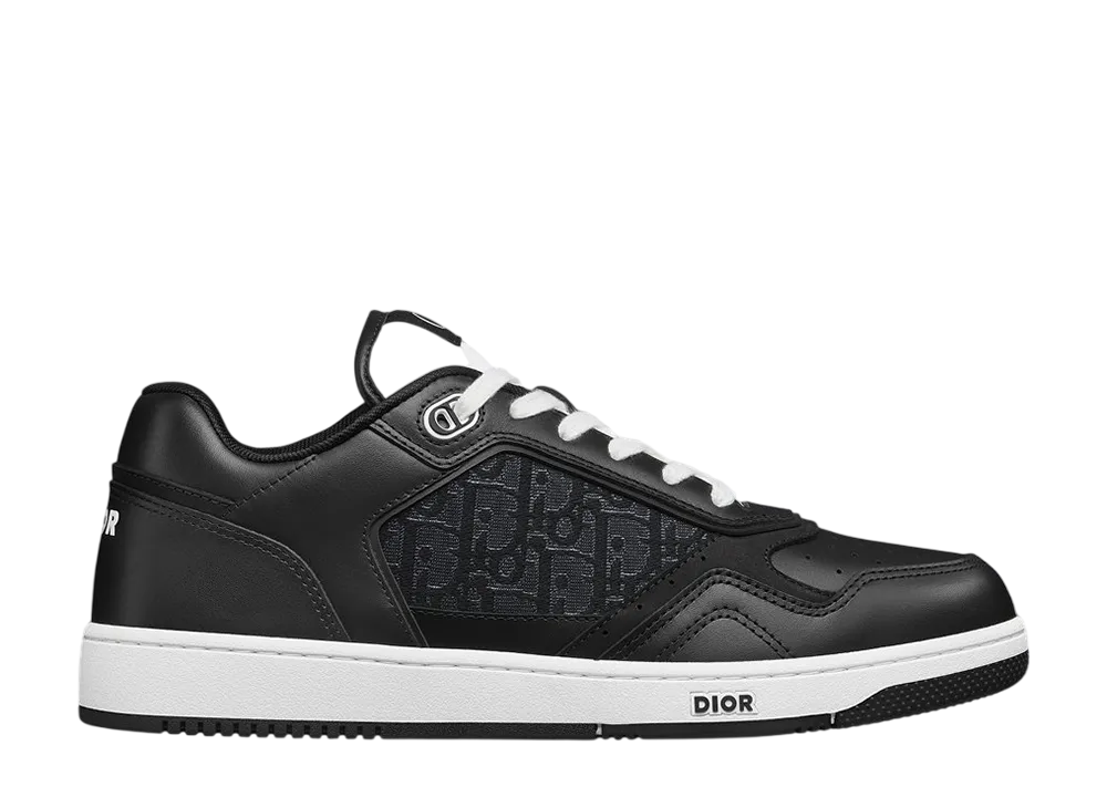 ディオール B27 アップタウン ロートップスニーカー スムースカーフスキン & ディオール オブリーク ジャカード "ブラック"