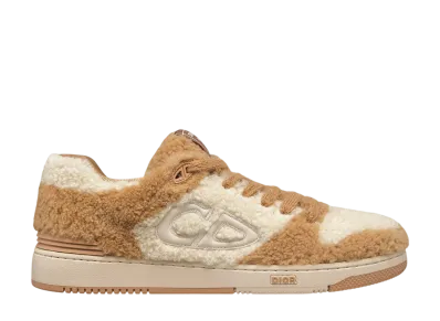 Dior B57 Dribble Low-Top Sneaker Shearling Calfskin echnical Fabric "Camel Brown" (With Serial Number/470 Pairs)