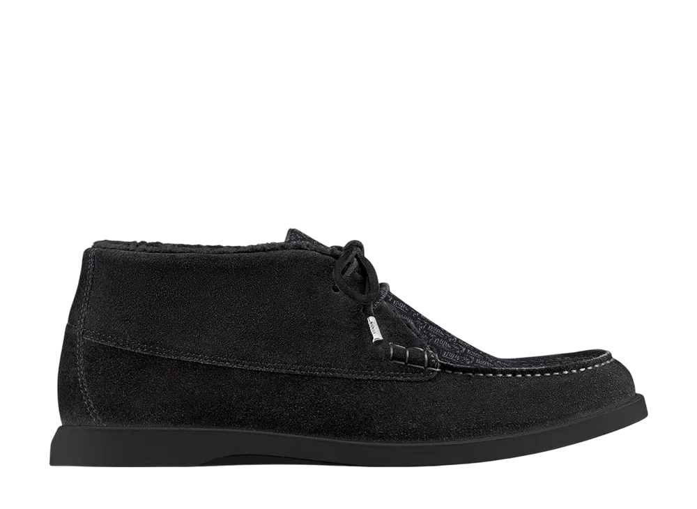 ディオール グランヴィル チャッカブーツ スエード ディオール オブリーク ジャカード シアリング "ブラック"