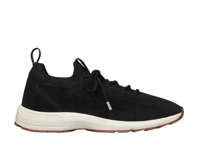 Dior B80 Lounge Sneaker Cannage Cashmere Wool Silk Knit & Suede "Black"