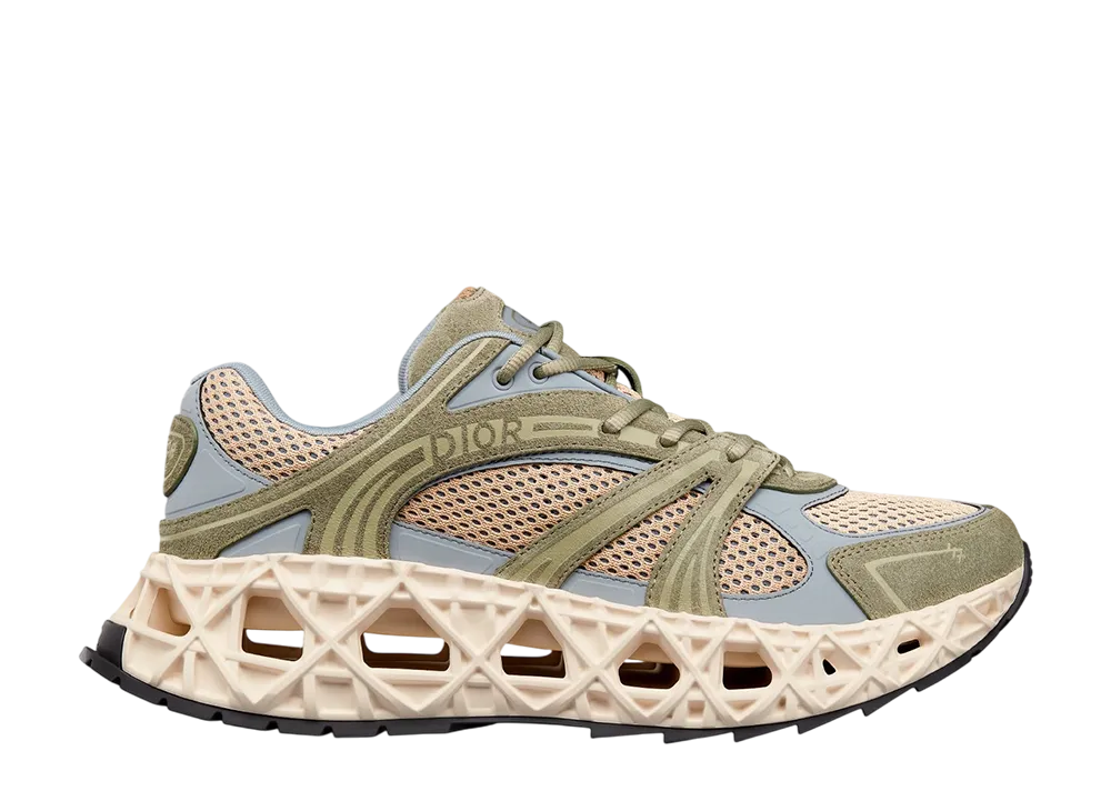 Dior B35 NXXT Sneaker Suede Technical Fabric & Technical Mesh "Green/Brown"