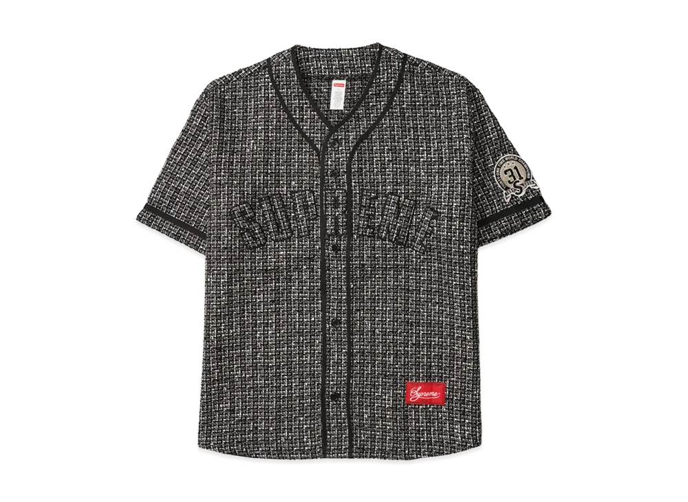 Supreme Boucle Baseball Jersey "Black"