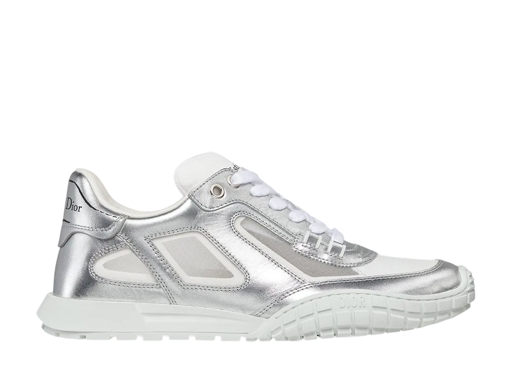 ディオール ウィメンズ テック スニーカー グレインドカーフスキン & メッシュ "シルバー"
