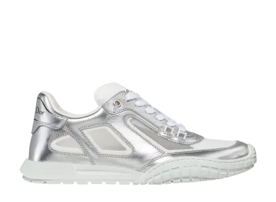 Dior Women's Tech Sneaker Grained Calfskin & Mesh "Silver"